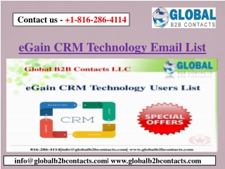 eGain CRM Technology Email List