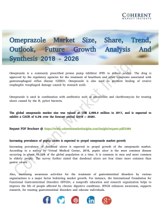 Omeprazole Market Set to Encounter Paramount Growth Till 2026