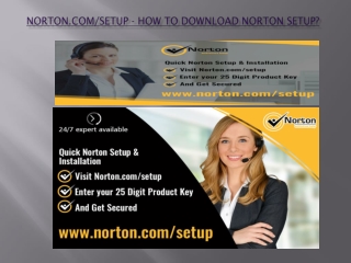 Norton.com/Setup - How to download Norton setup?