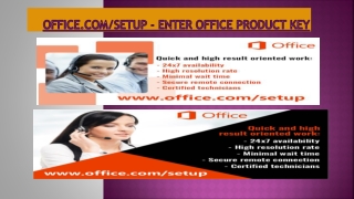 Office.Com/Setup - Enter Office Product Key