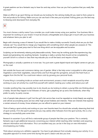 Helpful Information About Picking An Appealing Hobby
