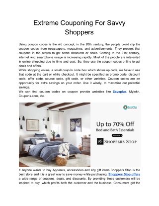 Extreme Couponing For Savvy Shoppers