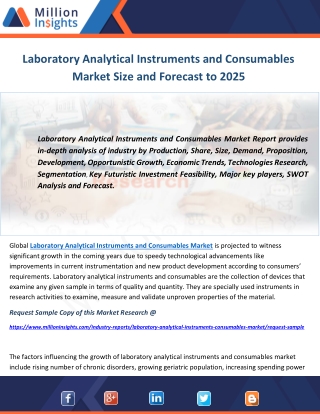 Laboratory Analytical Instruments and Consumables Market Size and Forecast to 2025