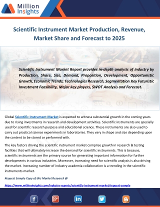 Scientific Instrument Market Production, Revenue, Market Share and Forecast to 2025