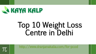 Top 10 Weight Loss Centre in Delhi-Dr Anjana Kalia