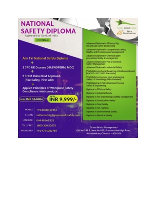 Safety courses in Chennai | Best Nebosh Training Center in Chennai
