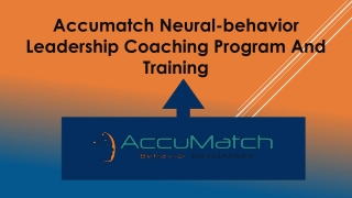 Leadership Coaching Training and Programs - Accumatch Behavior Intelligence