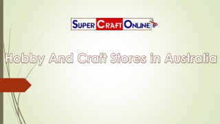 Hobby And Craft Stores in Australia