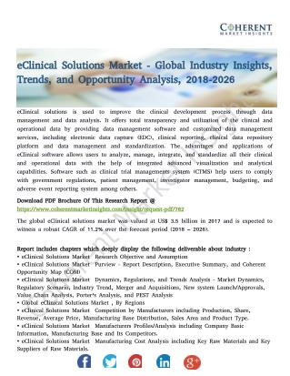 eClinical Solutions Market - Global Industry Insights, Trends, and Opportunity Analysis, 2018-2026