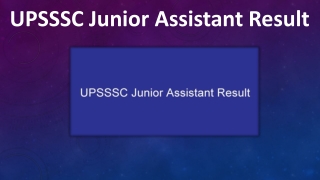 Download UPSSSC Junior Assistant Result 2019 - Get JA Cut Off Marks