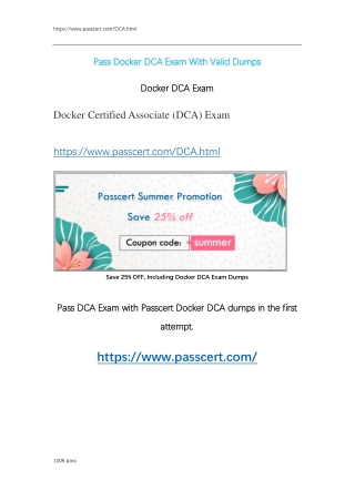 Docker Certified Associate DCA Dumps