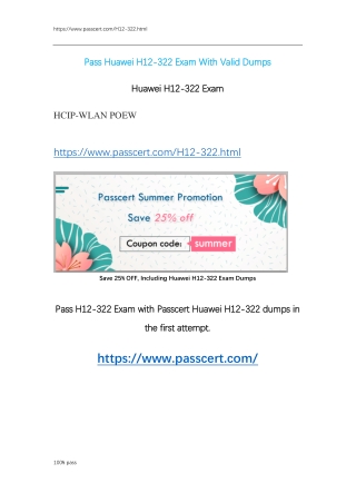 HCIP-WLAN POEW H12-322 Dumps