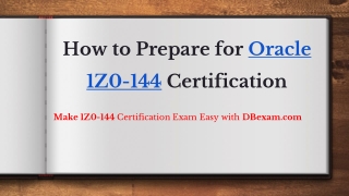 [PDF} 1Z0-144 - Oracle Database 11g- Program with PL/SQL Certification | Latest Questions and Answer