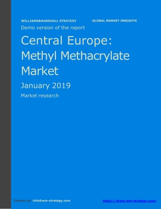 WMStrategy Demo Central Europe Methyl Methacrylate Market January 2019