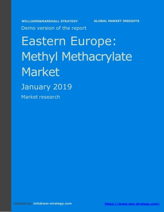 WMStrategy Demo Eastern Europe Methyl Methacrylate Market January 2019