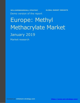 WMStrategy Demo Europe Methyl Methacrylate Market January 2019