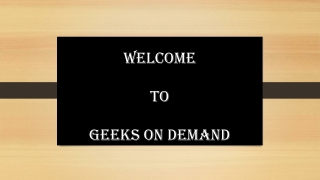 Geeks on Demand