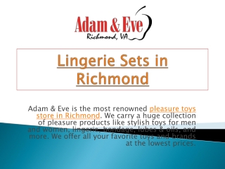 Lingerie Sets in Richmond