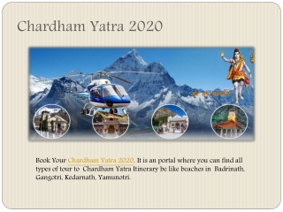 Chardham yatra 2020