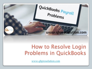 How to Resolve Login Problems in QuickBooks