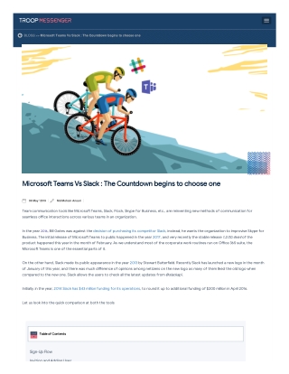 Microsoft Teams Vs Slack : The Countdown begins to choose one