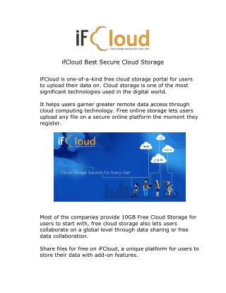 ifCloud Best Secure Cloud Storage