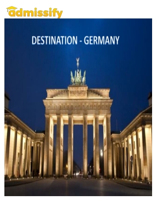 Study abroad in Germany, Overseas Education Consultant Delhi, Admissify