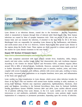 Lyme Disease Treatment Market - Trends, Opportunity And Analysis 2026