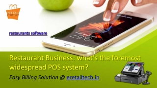 Restaurant Business_ what's the foremost widespread POS system_restaurant software india
