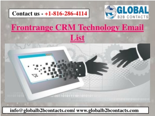 Frontrange CRM Technology Email List