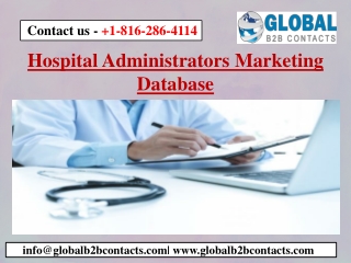 Hospital Administrators Marketing Database