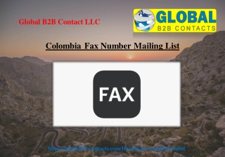 Colombia Fax Number Mailing List