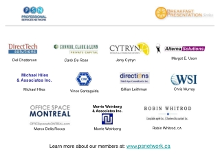 Learn more about our members at: psnetwork