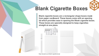 Blank Cigarette Boxes