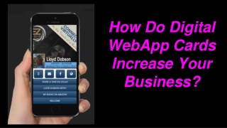 How Do Digital WebApp Cards Increase Your Business