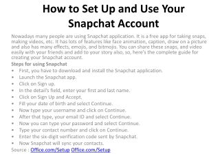 How to Set Up and Use Your Snapchat Account