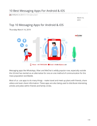 10 Best Messaging Apps For Android & iOS in UK