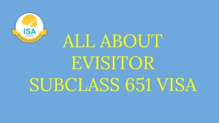Australian Tourist Visa 651 | 651 Tourist Visa | Evisitor Subclass 651
