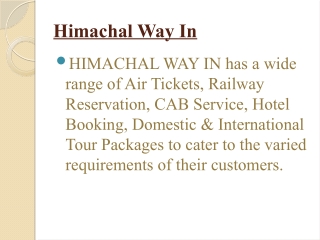 Hotel Booking Booking Services in Shimla