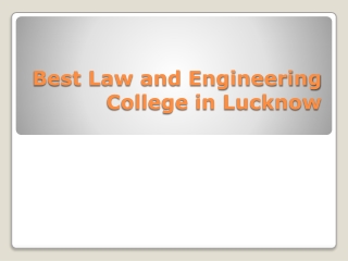 Best Law and Engineering College in Lucknow