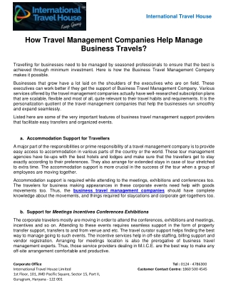 How Travel Management Companies Help Manage Business Travels?