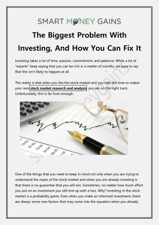 The Biggest Problem With Investing, And How You Can Fix It