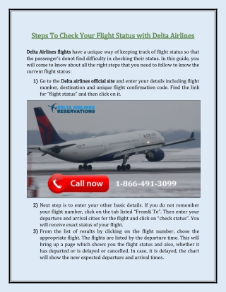 Steps To Check Your Flight Status with Delta Airlines