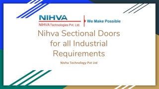Nihva Sectional Doors for all Industrial Requirements