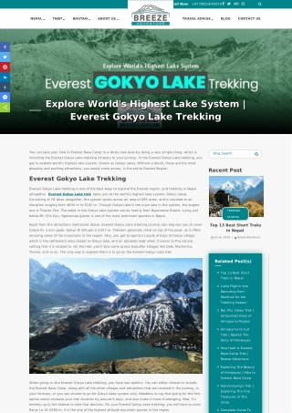 Everest Gokyo Lake Trekking