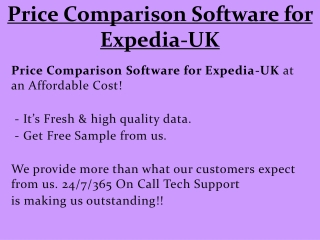 Price Comparison Software for Expedia-UK