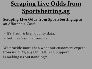 Scraping Live Odds from Sportsbetting.ag