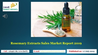 Rosemary Extracts Sales Market Report 2019