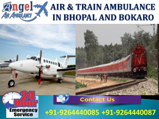 Avail Angel Air & Train Ambulance in Bhopal with Full Hi-tech Service