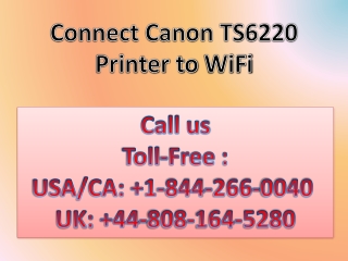 Connect Canon TS6220 Printer to WiFi